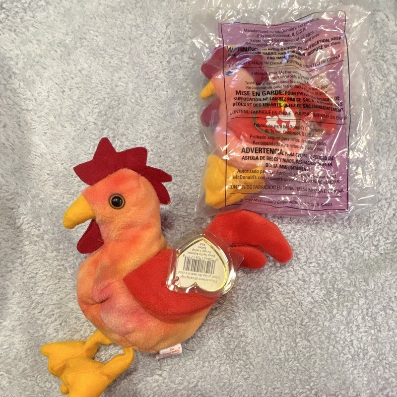 Beanie Babies Strut the Rooster Plush 1999- Full & McDonalds size