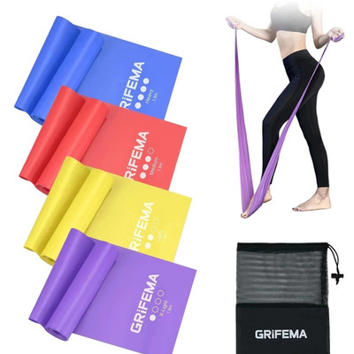 Fitbeast Theraband Set of 3, 2M Terra Band, Fitness Bands with 3 Exercise Bands