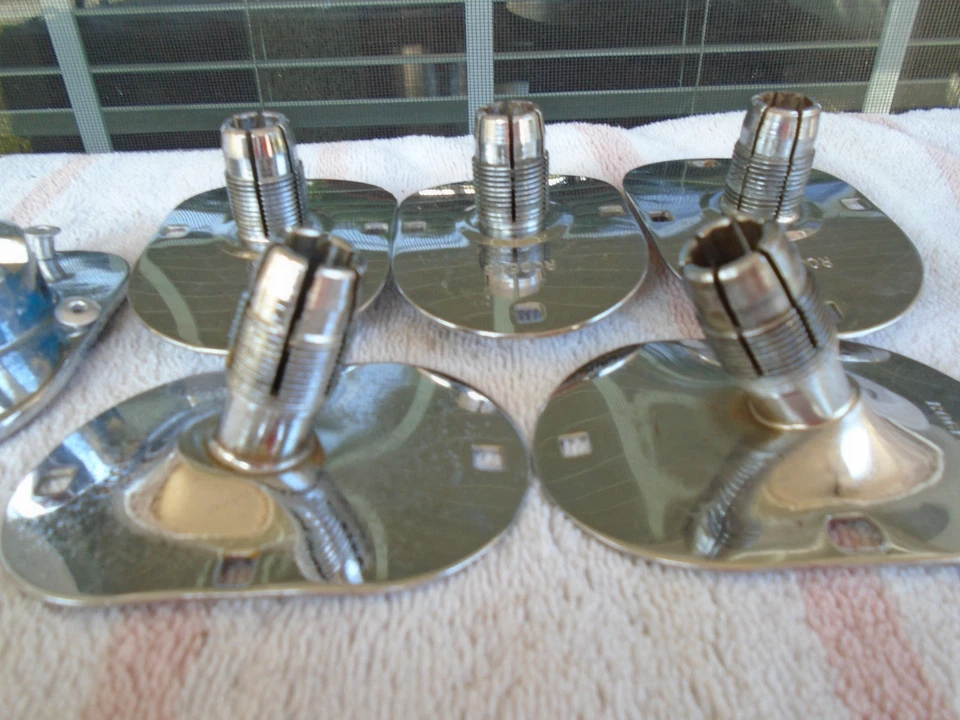 VINTAGE ROGERS SWIVOMATIC STRAIGHT ANGLE DRUM COLLET PLATES KNOBBY MOUNT-VG! - Image 2 of 4