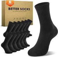 Tennissocken Herren Damen Gepolstert Atmungsaktiv 6-12 Paar Schwarz-Weiß-Grau