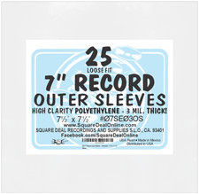  25 07SE03OS 7" 45rpm Record OUTER SLEEVES Covers Oversize High Clarity Slips