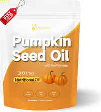 Pumpkin Seed Oil 3000mg Saw Palmetto Hair Prostate Support 200ct - US