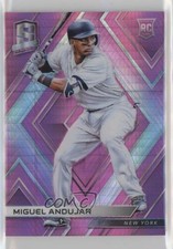 2018 Panini Chronicles Spectra Neon Pink Prizm 23/75 Miguel Andujar #100 1j6
