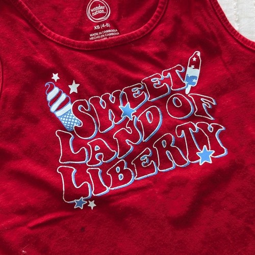 Wonder Nation Girls 4th of July Independence Day Outfit size XS 4/5 - Picture 2 of 3