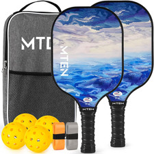 Pickleball Paddles Set of 2/4/1, USAPA Approved Fiberglass Rackets