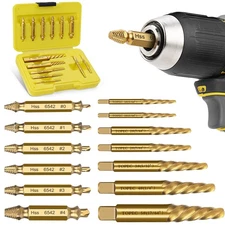 Stripped Screw Extractor Set 13Pcs, Golden Damaged Screw Extractor Set with H...