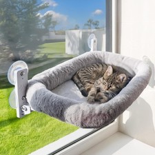 Cat Window Perch W/ Washable Cushion  Strong Suction   Stable  Cozy Cat