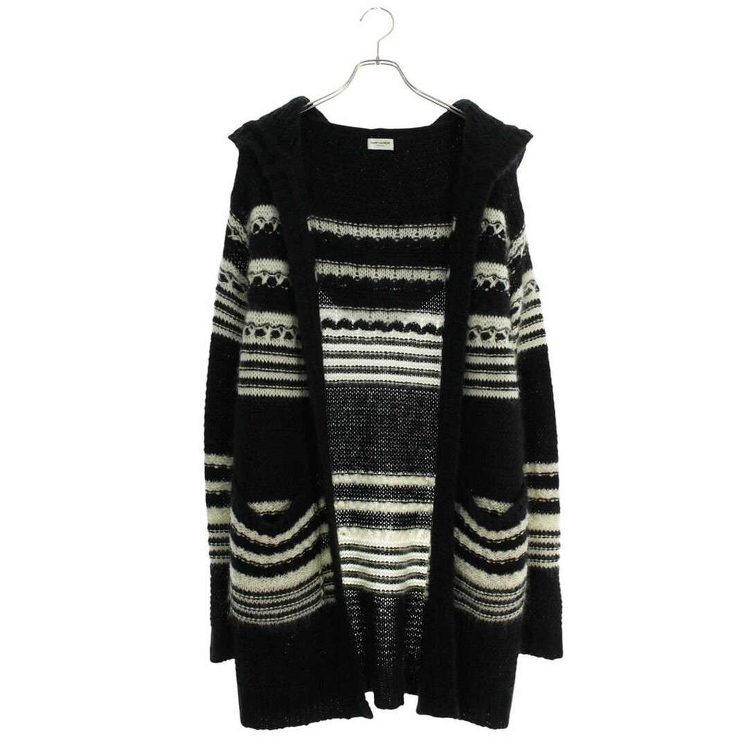 Cardigan Saint Laurent Paris 22AW 689942 Y75KW oversize con cappuccio in maglia mohair