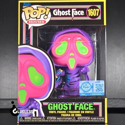 Funko Pop! Ghost Face (Blacklight) #1607 Exclusive And Pop Protector 