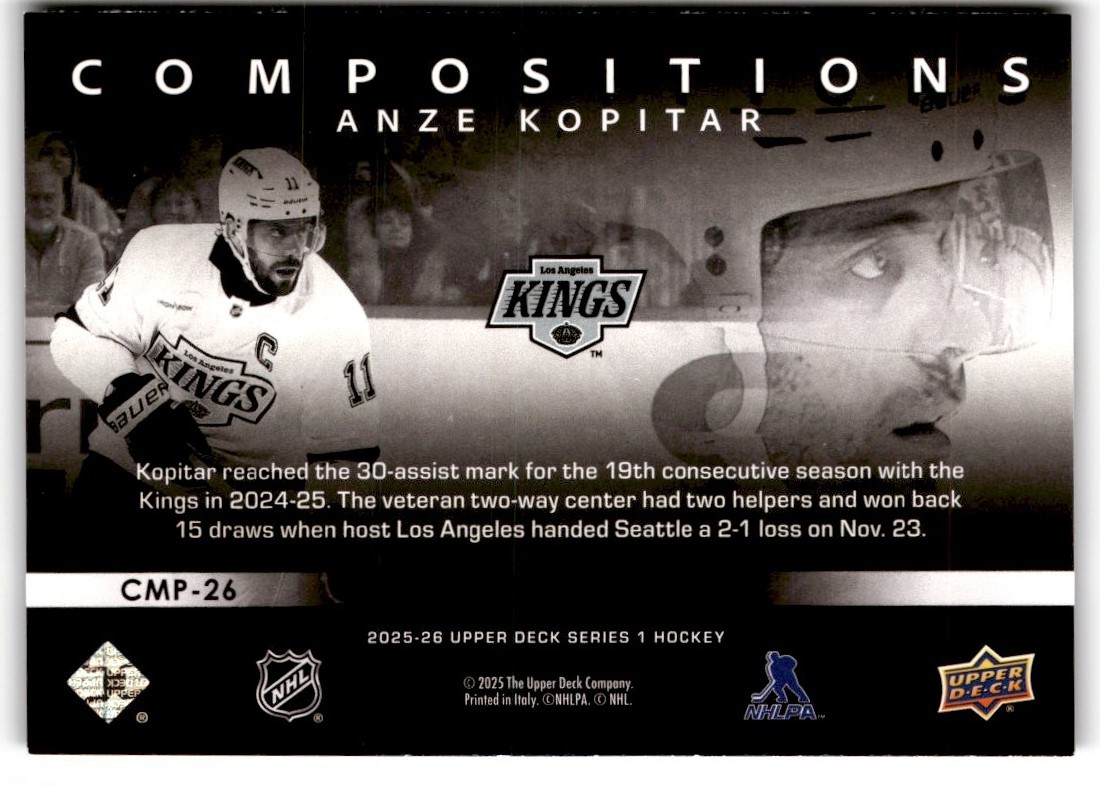 Anze Kopitar 2025-26 Upper Deck Compositions #CMP-26 Los Angeles