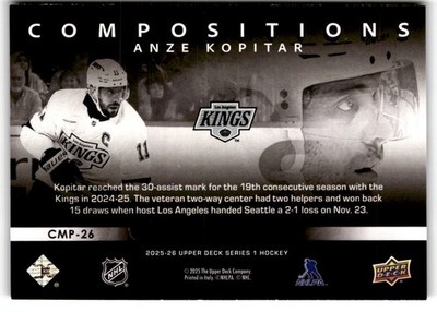 Anze Kopitar 2025-26 Upper Deck Compositions #CMP-26 Los Angeles