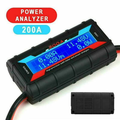 LCD Digital Monitor Ampere Watt Meter - Power Analyse 200A DC