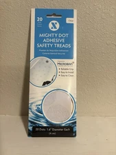 Slip-X Solutions Mighty Dot Adhesive Safety Treads. Clear. Includes 20 Dots