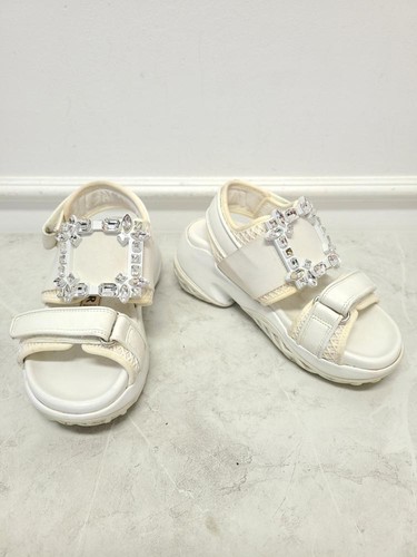 Roger Vivier Weiße Vivienne Strass Schnallen Sandalen 35 129086319 - Picture 3 of 7