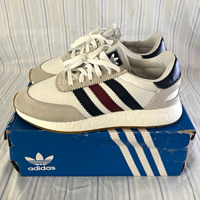 adidas I-5923 Men's White Tri-Color Suede Low Top Sneakers