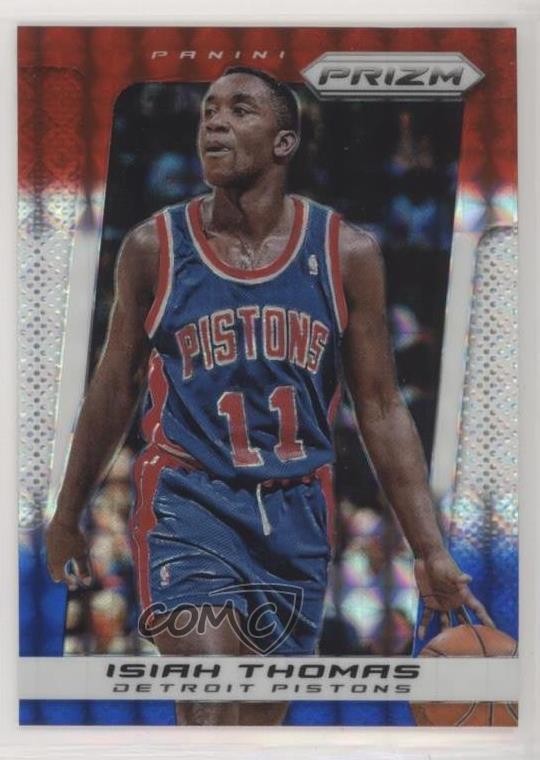 2013-14 Panini Prizm Red White & Blue Mosaic Prizm Isiah Thomas #236 HOF z7i