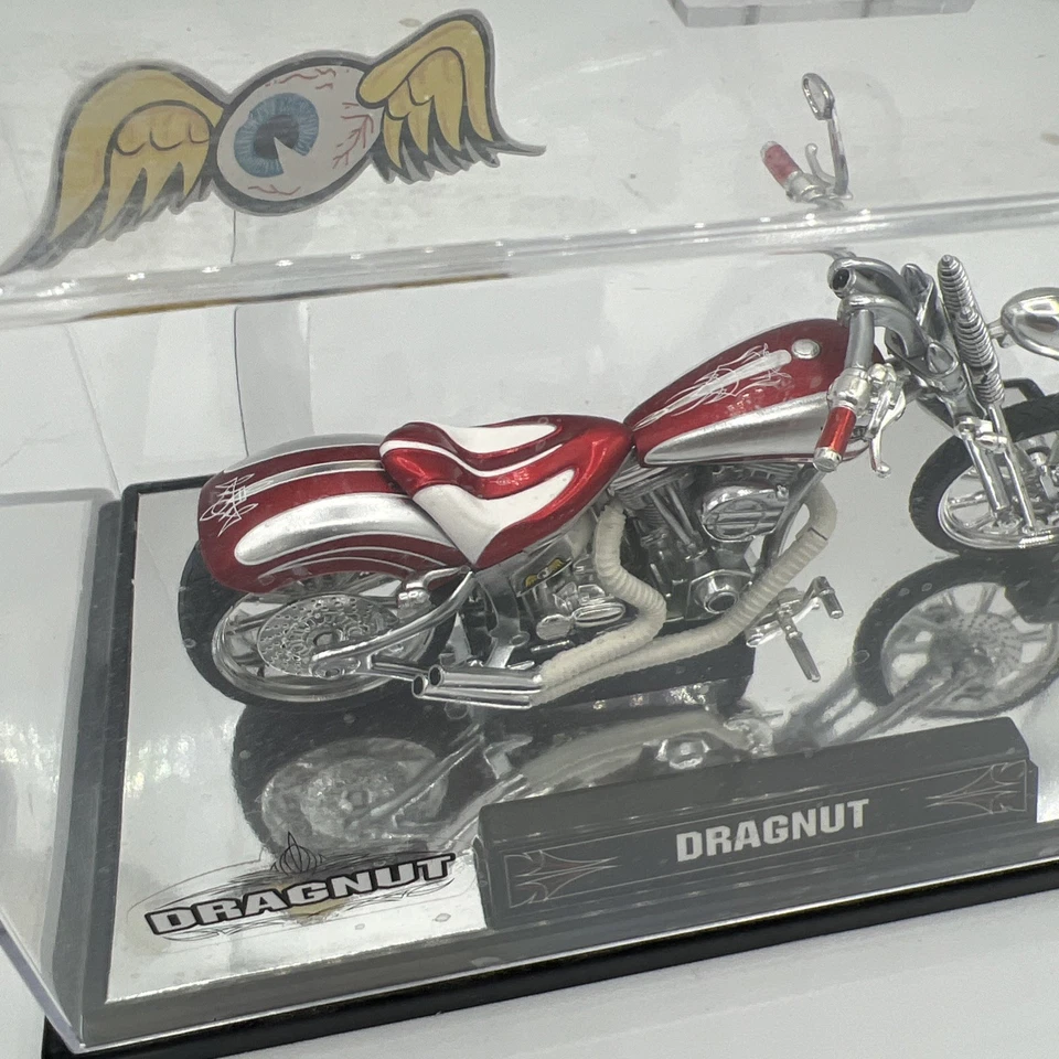Jada Toys Von Dutch Kcustom Cycles 1:18 КРАСНЫЙ И БЕЛЫЙ ДРАГНУТ 100% ЛИТОЙ - Изображение 4 из 4