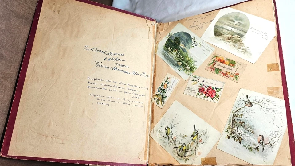 Antique 19thC Victorian Die-Cut Trade Advertising Cards Album Scrapbook 456+ - Image 2 of 4