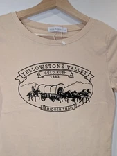 Minx & Moss Women's Top Yellowstone T-Shirt Medium Tee Cowgirl New Without Tags