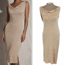 Lovers and Friends Brown Knit Cowl Neck Midi Dress Women’s Medium Sleeveless NWT