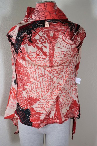 Chemisier haut coton vintage Jean Paul GAULTIER manches orange petit 40 4 haute qualité 5 6