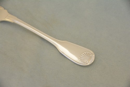 Tenedor de pescado Christofle Vendome Arcantia placa de plata de 7-5/8" sin monograma - Imagen 4 de 8