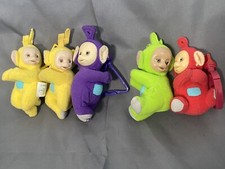 Vintage VTG Teletubbies 2000 McDonald  s Plush Clip On - Lot Of 5