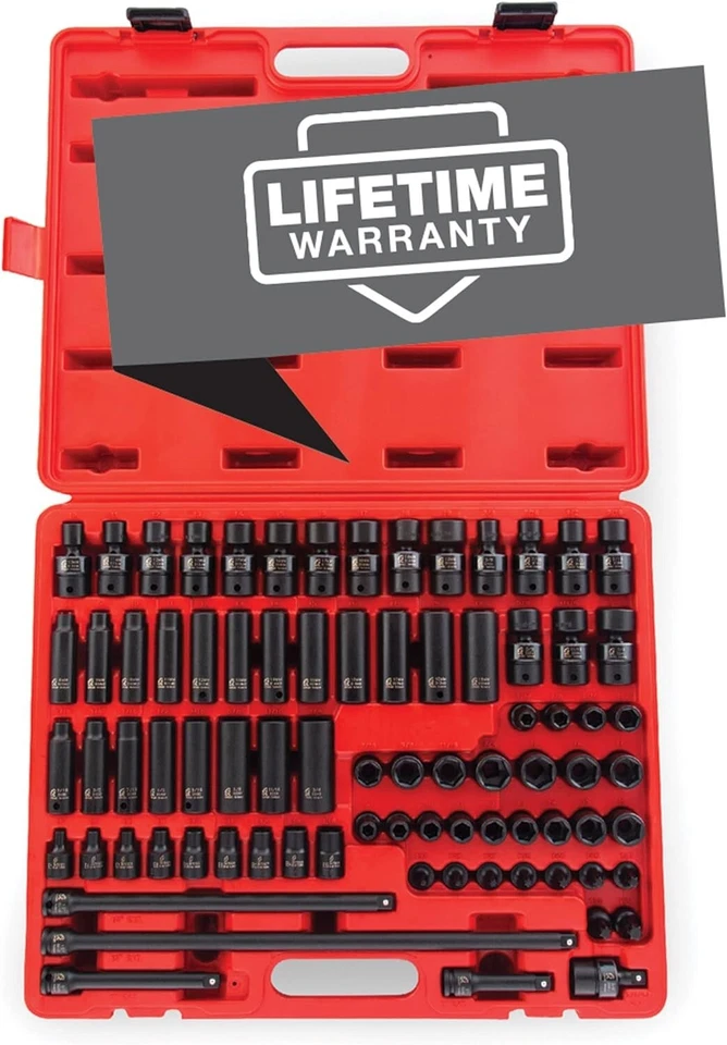 Sunex 80-Piece Cr-Mo Socket Set: 3/8" Drive SAE/Metric with Radius Corner Design - Image 3 of 4
