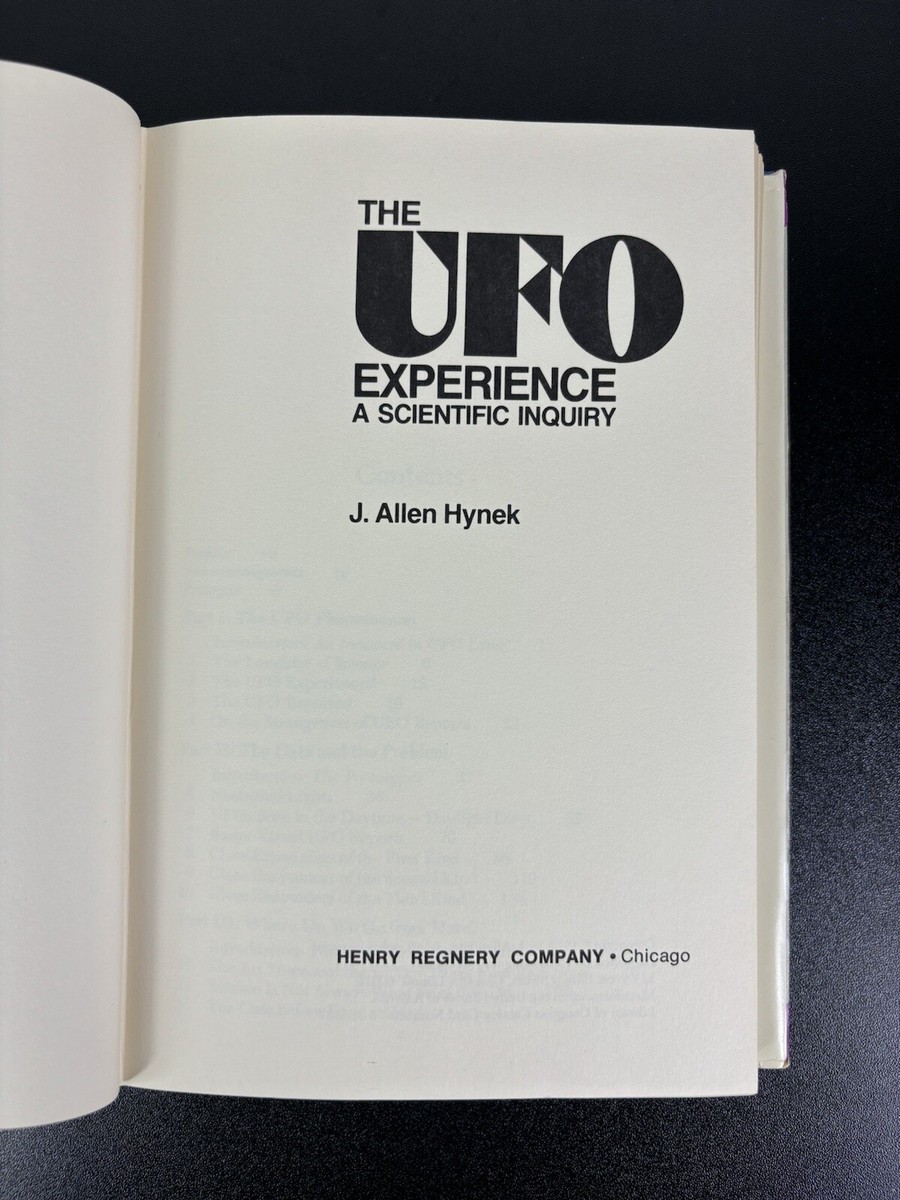 Signed: The UFO EXPERIENCE by J.Allen Hynek - 1972 1st Print