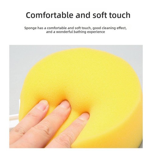 Contoured Long Handled Blue Bath Sponge on a Stick x Washing to Bathing 1 B4K5 - Picture 8 of 17