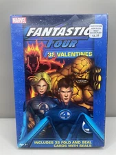 2005 Paper Magic Group Marvel Fantastic Four Box of 32 Valentines/8 Designs- NIB