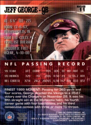 2000 Topps Finest Football Singles *COMPLETE YOUR SET* Pick from List - Picture 22 of 295