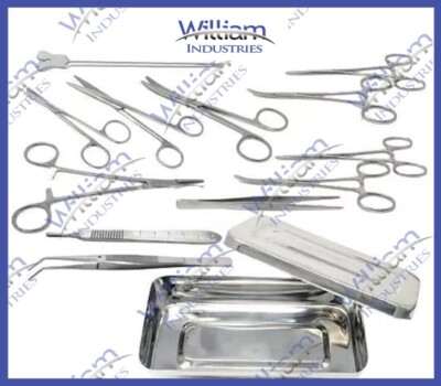 3 Set of 13 Pcs Basic Minor Surgery Kit W Steel Box Surgical Instruments