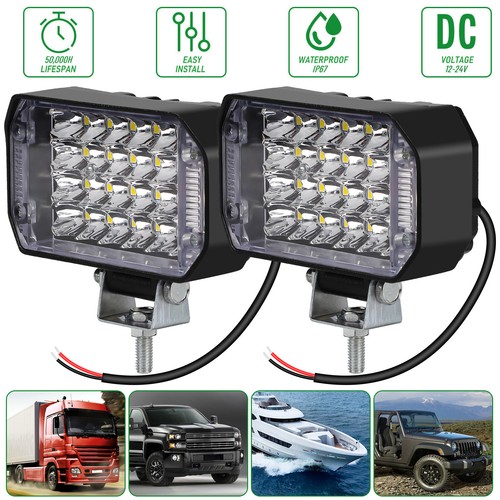 2-Pack 4-Inch LED Work Light Pods – Fog & Spot Combo For ATV, SUV, Truck, And Offroad Adventures + Wiring Kit