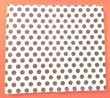 Fabric Fat Quarter 18" x 22" Purple Polka Dots on White - 100 Cotton - New