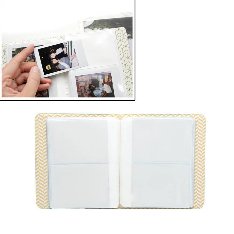 64 口袋相册盒 适用于富士 Instax Mini SE/12/99/40/7+ 存储 粉红色 — 第 3/4 张图片