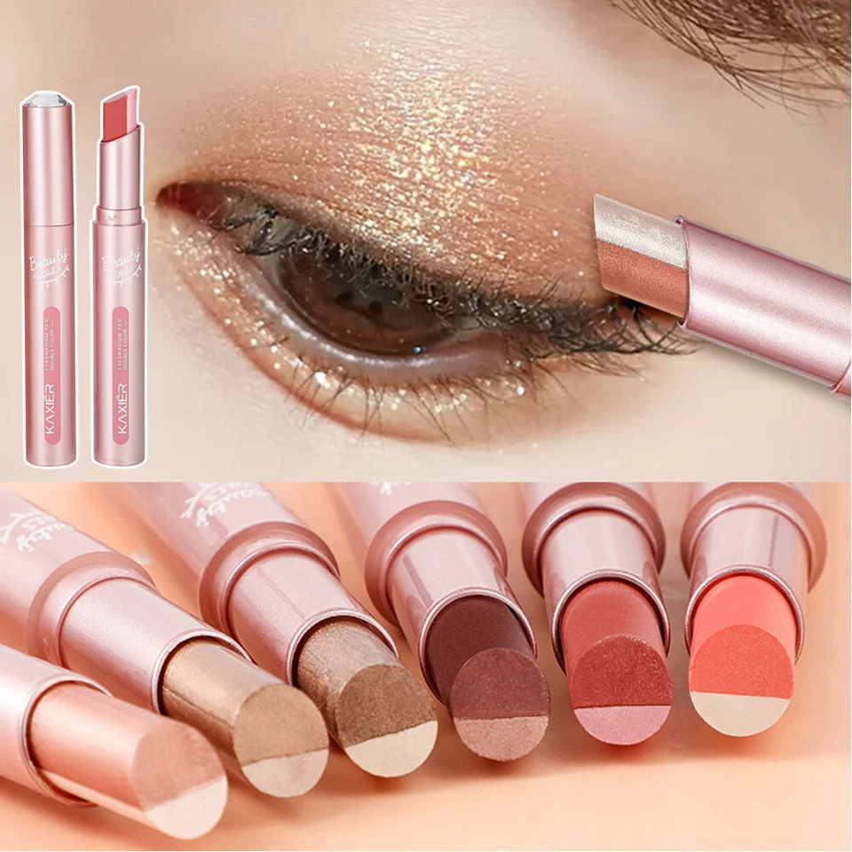 Eyeshadow Stick Pen Set Silkworm Pen Pearl Shimmer Matte Eye Shadow Cre 」 - Image 3 of 4