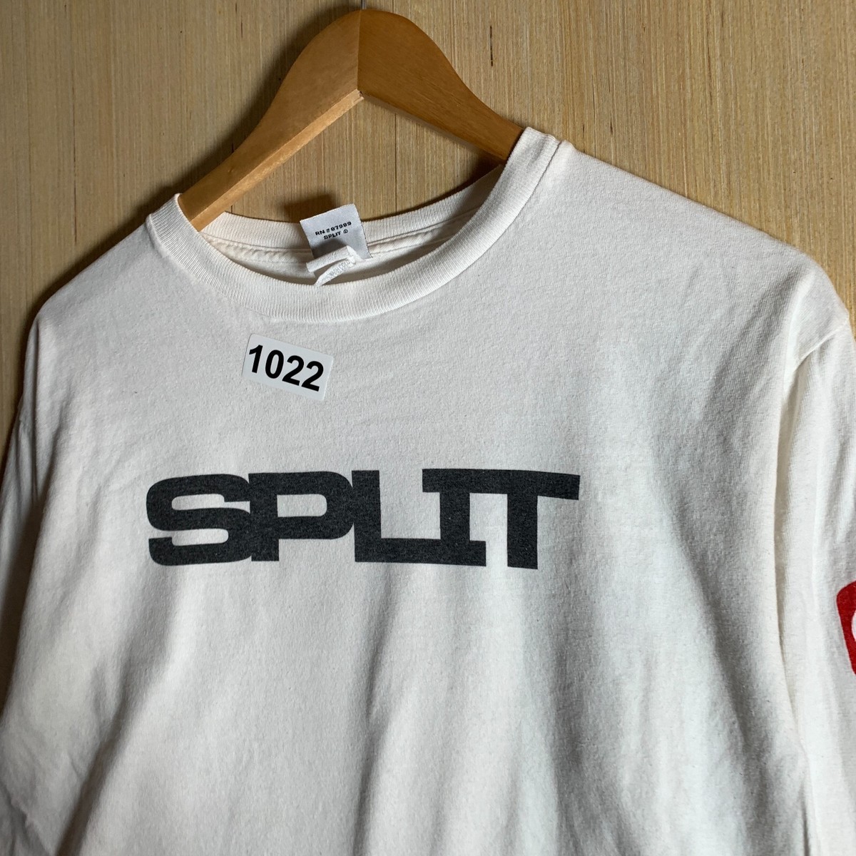 Vintage Split Shirt Adult Size Medium White Long Sleeve Men