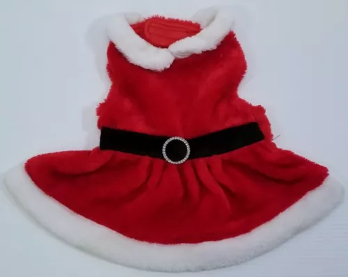 MM) Mrs. Santa Claus Pet Halloween Christmas Small Dog Costume Size Medium