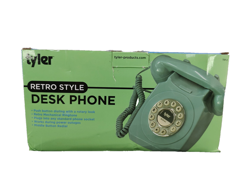 Tyler Retro Style Landline Phone, Push Button Rotary Look, Large Button Vintage - Afbeelding 5 van 8