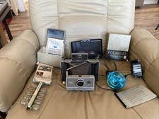 Instant Polaroid Automatic 240 Land Camera 268 Flashgun Focus M3 Bulbs 107 Film