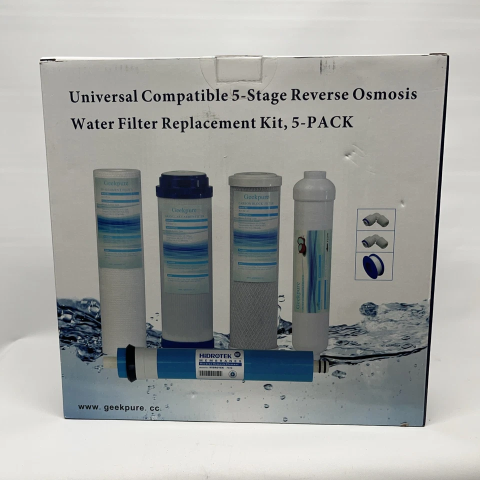 Geekpure 5-Stage Reverse Osmosis Replacement Water Filter Set - 50 GPD Membrane - Image 4 of 4