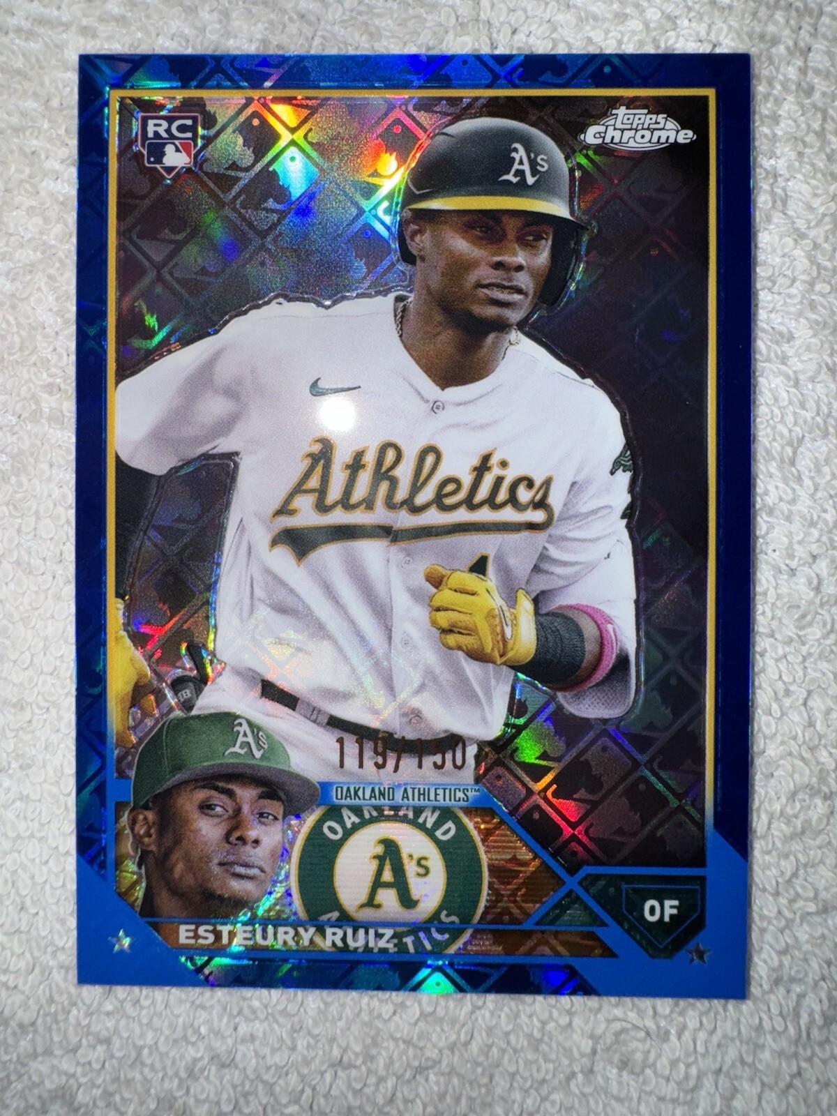2023 Topps Chrome Logofractor Edition #99 Esteury Ruiz Blue Refractor #/150