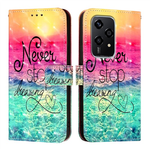 Case for Honor 200 Pro X6B Nova 12i 11 3D Painting Flip Wallet Stand Phone Cover - Picture 17 of 20