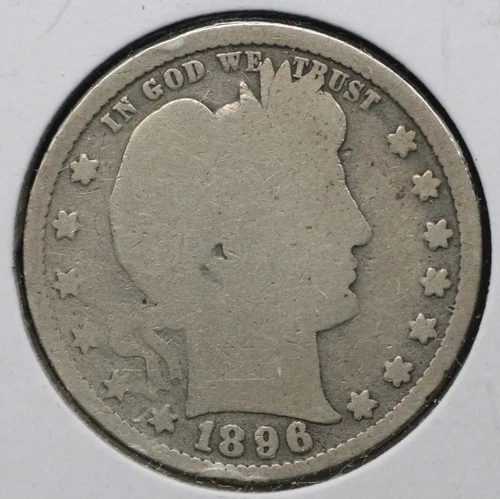 1896 BARBER QUARTER 25C (P0118)