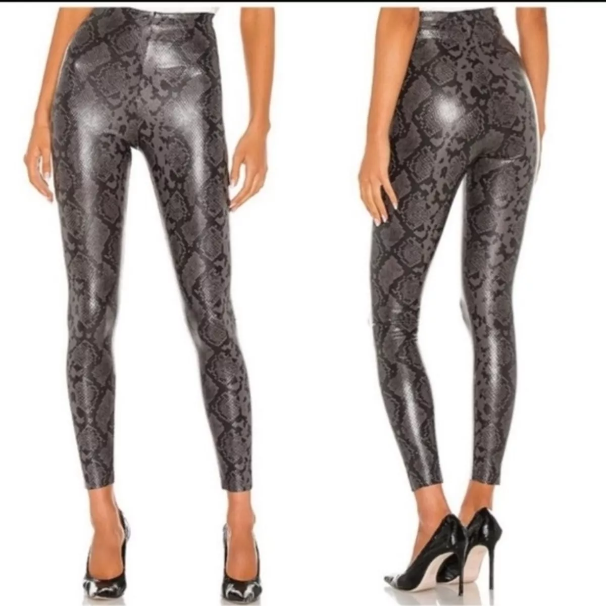 Commando Snakeskin Faux Leather Leggings Size Small NWOT