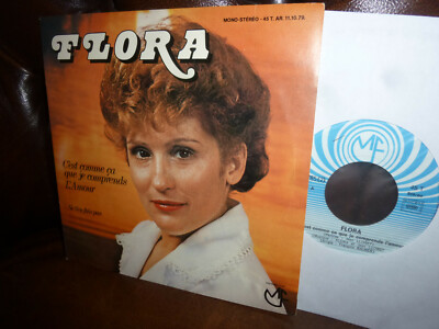 Flora, C'est comme ca que je comprends L'Amor, France Single, 7'' Singed Autogram