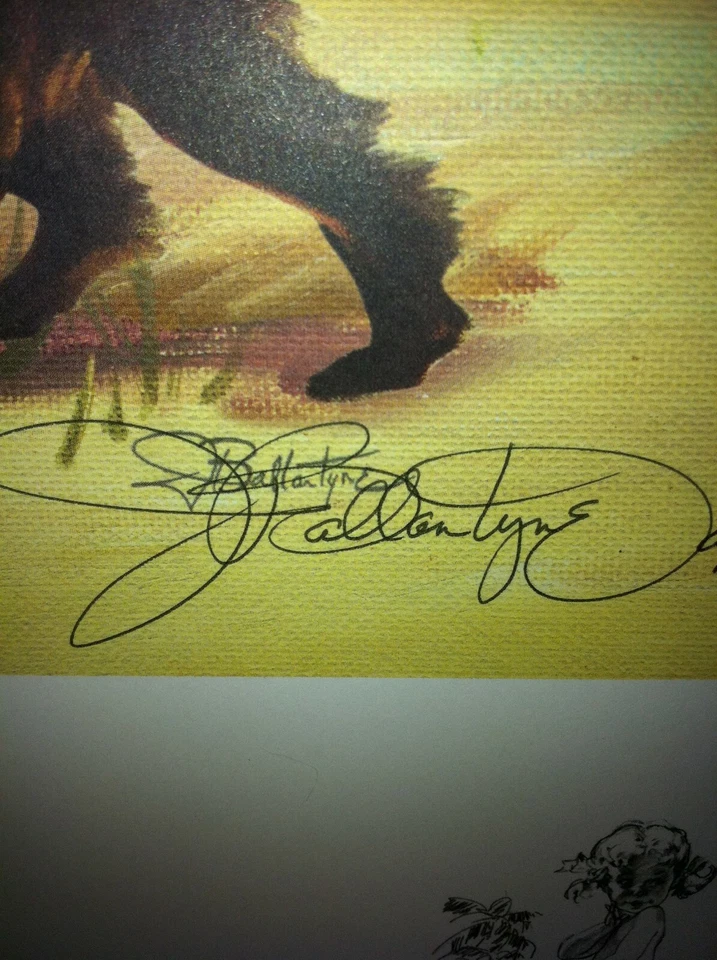 Coppertone Beach Scene with Baby and Dog SIGNED by artist Joyce Ballantyne - Image 4 of 4