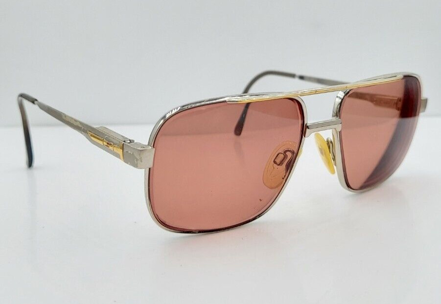 Vintage Safilo Gold Silver Pilot Metal Sunglasses Italy FRAMES ONLY
