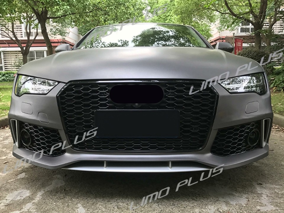 Autunik RS7 Style Honeycomb Mesh Grille For 2016-2018 Audi A7 & S7 – Front Bumper